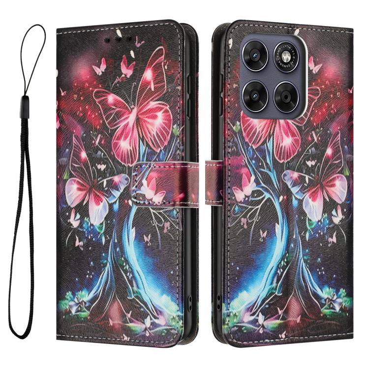 For Motorola Moto G67 / G77 5G Color Drawing Pattern Leather Phone Case