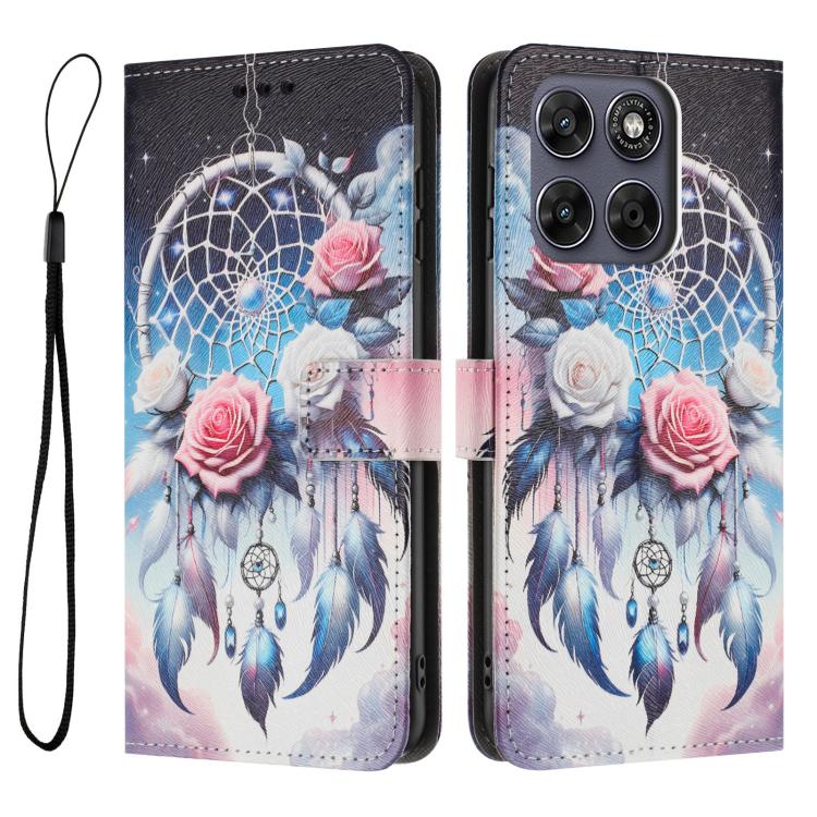 For Motorola Moto G67 / G77 5G Color Drawing Pattern Leather Phone Case