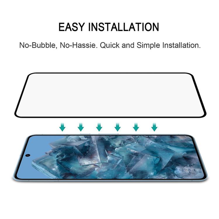For Google Pixel 8 Pro Full Glue 9H HD 3D Curved Edge Tempered Glass Film - Black