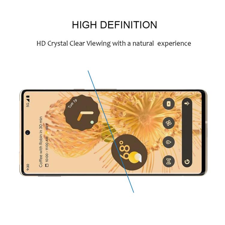 For Google Pixel 6 Pro 25pcs Full Glue 9H HD 3D Curved Edge Tempered Glass Film - Black