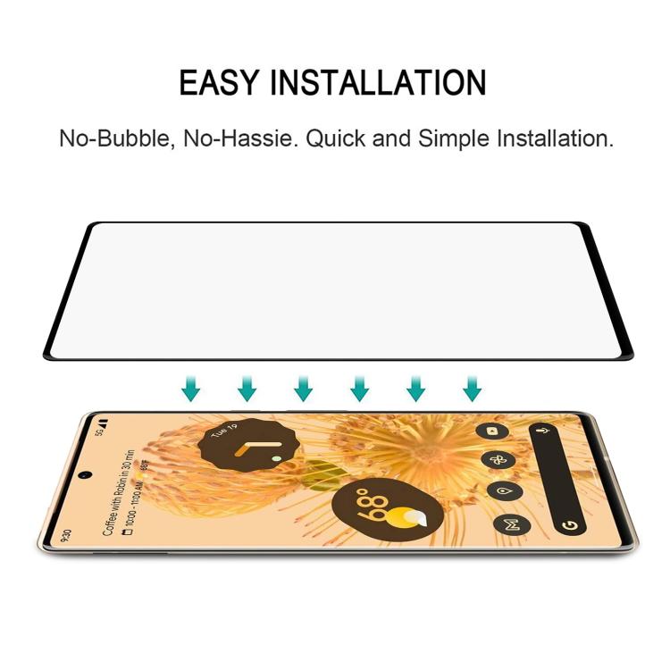 For Google Pixel 6 Pro 25pcs Full Glue 9H HD 3D Curved Edge Tempered Glass Film - Black