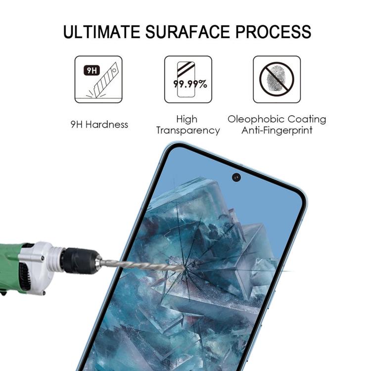 For Google Pixel 8 Pro 25pcs Full Glue 9H HD 3D Curved Edge Tempered Glass Film - Black