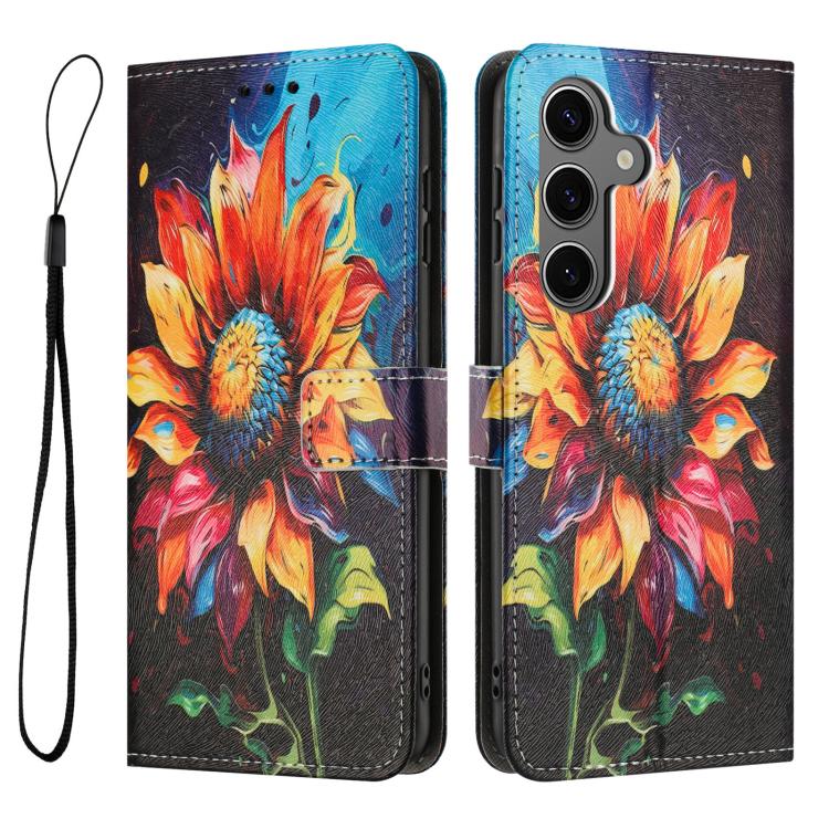For Samsung Galaxy S25 FE 5G Color Drawing Pattern Leather Phone Case