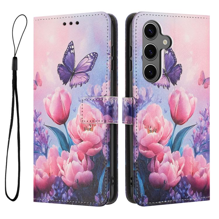 For Samsung Galaxy S25 FE 5G Color Drawing Pattern Leather Phone Case