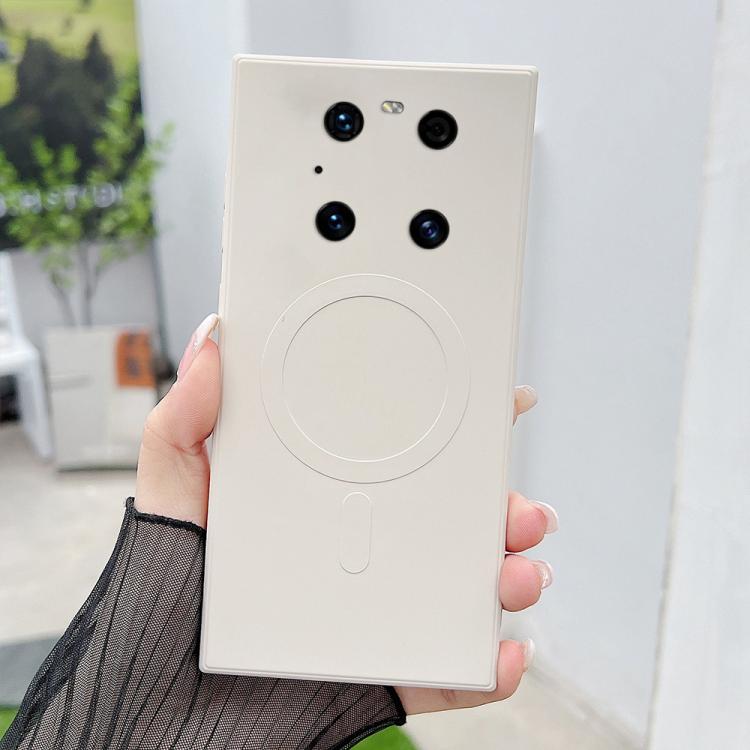 For Huawei Mate 40 Solid Color Liquid Silicone MagSafe Magnetic Phone Case