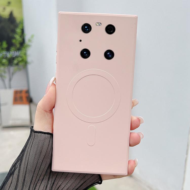 For Huawei Mate 40 Solid Color Liquid Silicone MagSafe Magnetic Phone Case