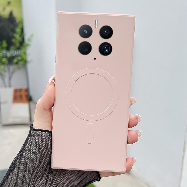 For Huawei Mate 50 Solid Color Liquid Silicone MagSafe Magnetic Phone Case