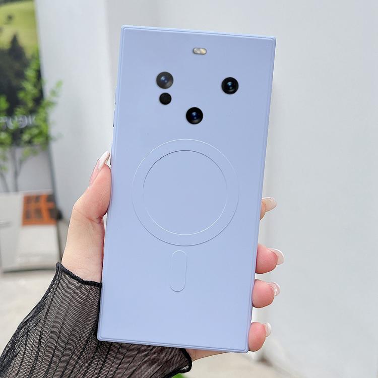 For Huawei Mate 60 Solid Color Liquid Silicone MagSafe Magnetic Phone Case