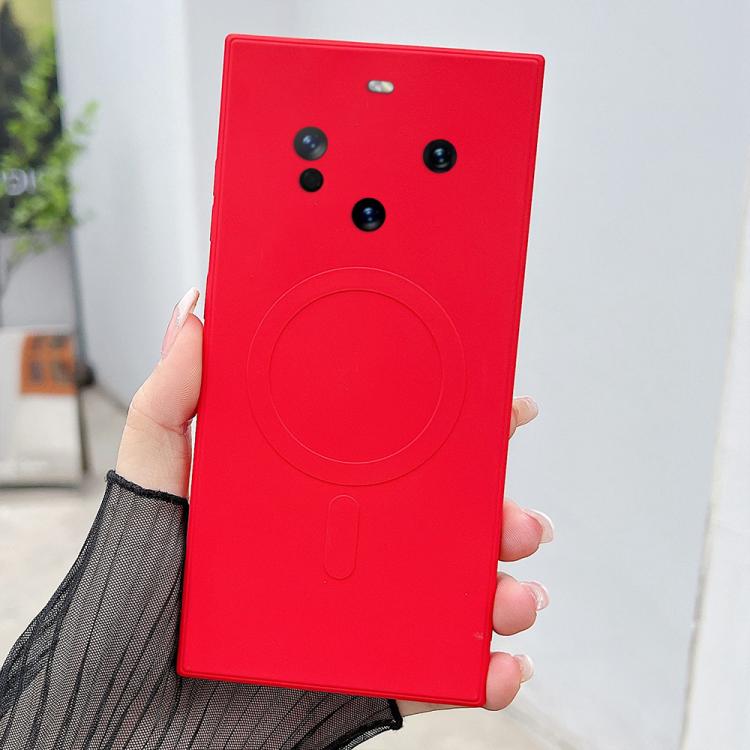 For Huawei Mate 60 Solid Color Liquid Silicone MagSafe Magnetic Phone Case