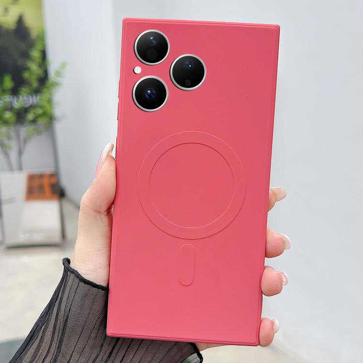 For Huawei Pura 80 5G Solid Color Liquid Silicone MagSafe Magnetic Phone Case