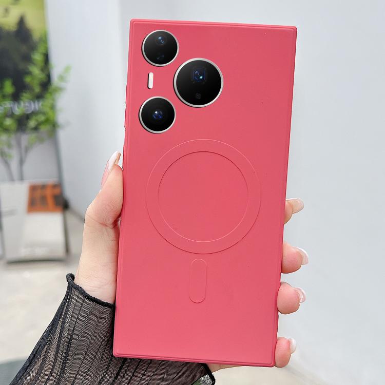 For Huawei Pura 80 Pro 5G Solid Color Liquid Silicone MagSafe Magnetic Phone Case