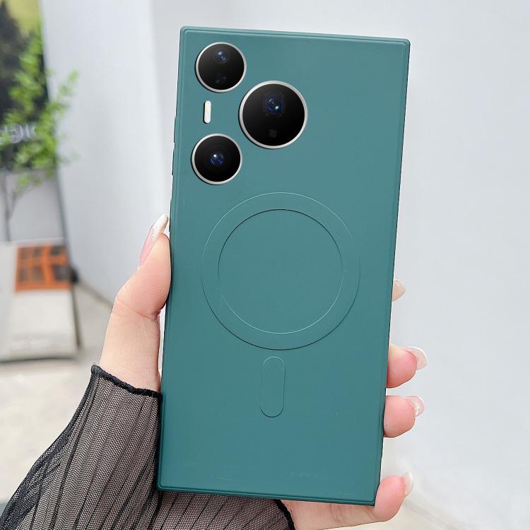 For Huawei Pura 80 Pro 5G Solid Color Liquid Silicone MagSafe Magnetic Phone Case