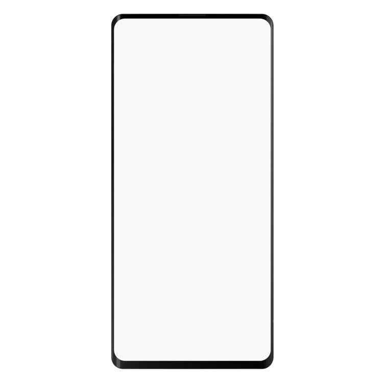 For Sharp Aquos R6 Full Glue 9H HD 3D Curved Edge Tempered Glass Film - Black