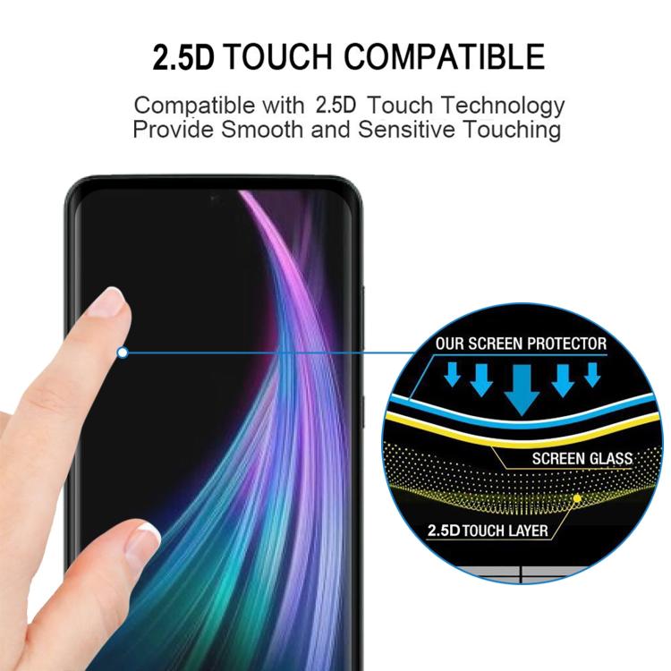 For Sharp Aquos Zero 2 Full Glue 9H HD 3D Curved Edge Tempered Glass Film - Black