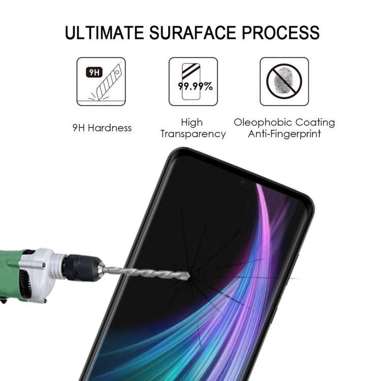 For Sharp Aquos Zero 2 Full Glue 9H HD 3D Curved Edge Tempered Glass Film - Black