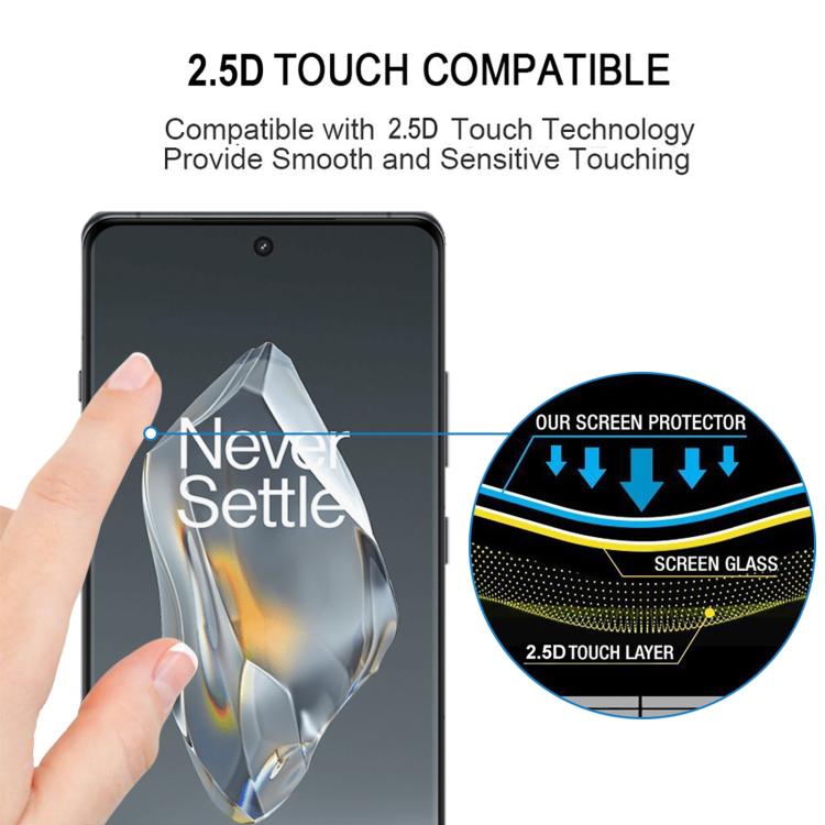 For OnePlus Ace 3 Full Glue 9H HD 3D Curved Edge Tempered Glass Film - Black