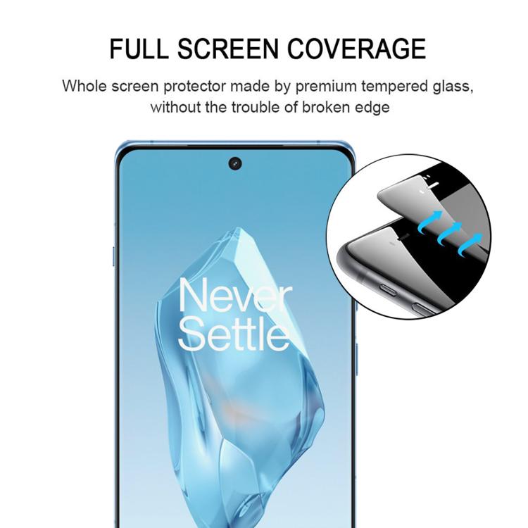 For OnePlus 12R 25pcs Full Glue 9H HD 3D Curved Edge Tempered Glass Film - Black