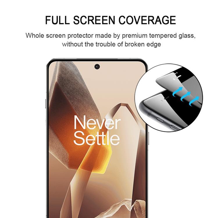 For OnePlus 13 25pcs Full Glue 9H HD 3D Curved Edge Tempered Glass Film - Black