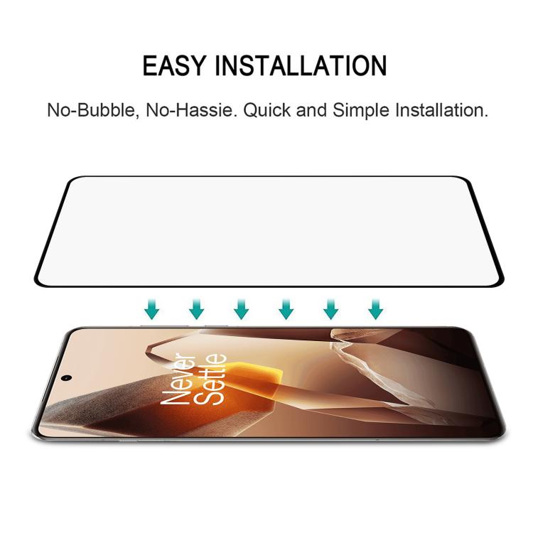 For OnePlus 13 25pcs Full Glue 9H HD 3D Curved Edge Tempered Glass Film - Black