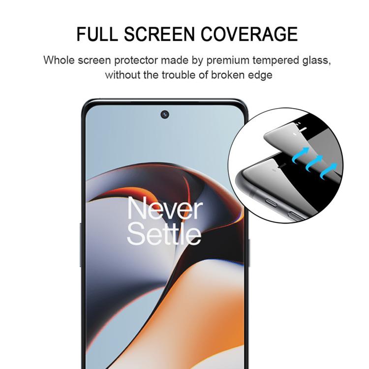 For OnePlus Ace 2 25pcs Full Glue 9H HD 3D Curved Edge Tempered Glass Film - Black