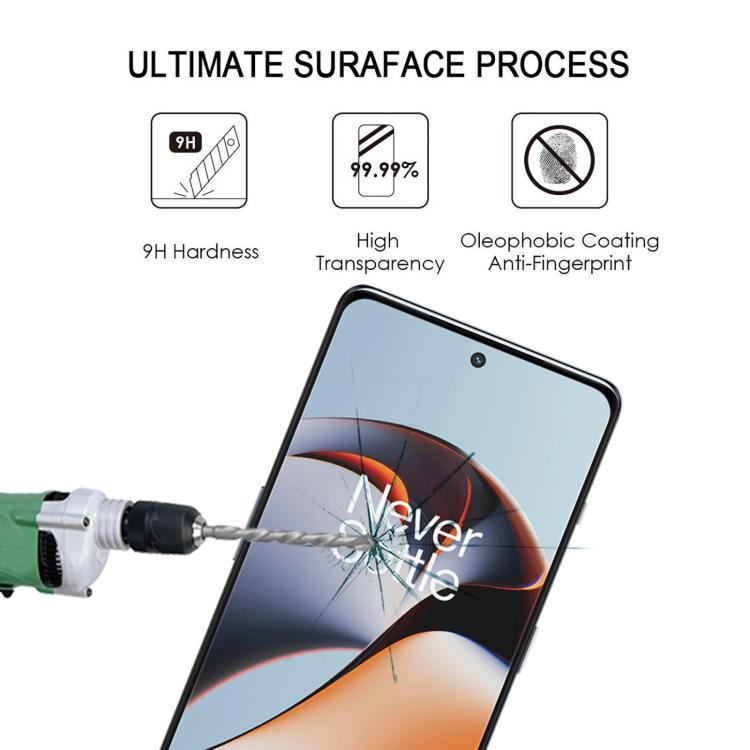 For OnePlus Ace 2 25pcs Full Glue 9H HD 3D Curved Edge Tempered Glass Film - Black
