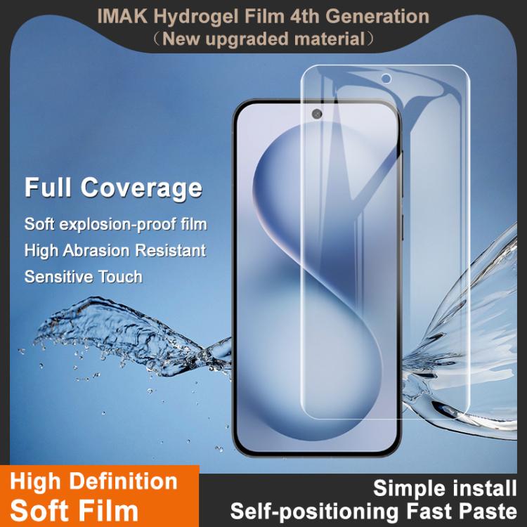 For OPPO Reno14 Global imak 4th Generation Full Coverage Screen Hydrogel Film, Support Fingerprint Unlocking