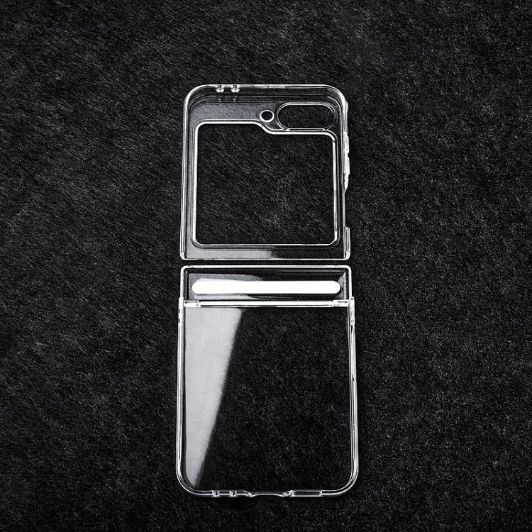 For Samsung Galaxy Z Flip5 5G / Flip6 5G Transparent PC Axis Shockproof Phone Case