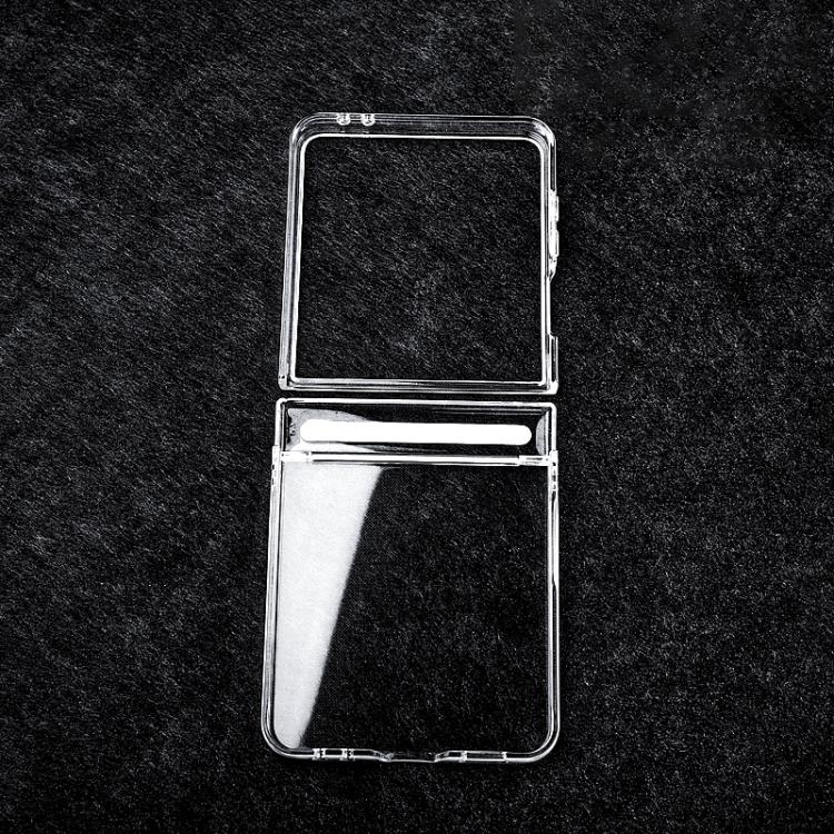 For Samsung Galaxy Z Flip7 5G Transparent PC Axis Shockproof Phone Case