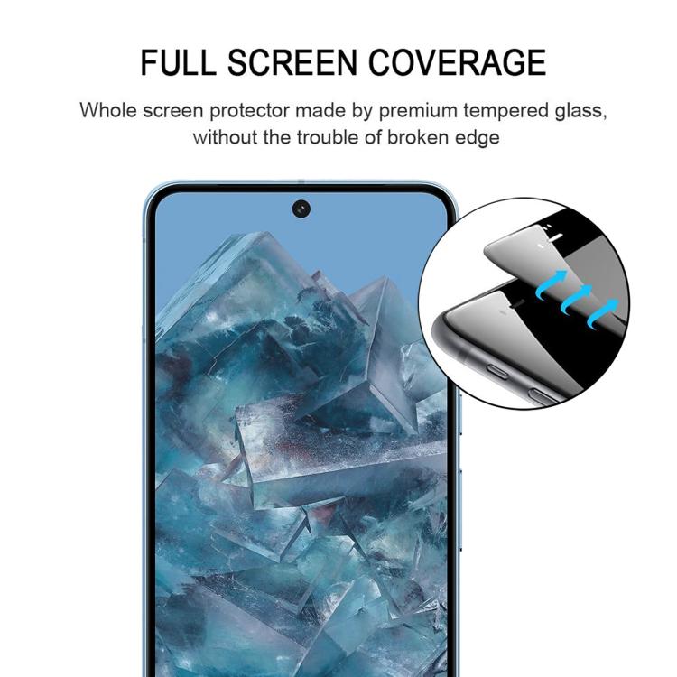 For Google Pixel 8 Pro 25pcs Edge Glue 9H HD 3D Curved Edge Tempered Glass Film - Black