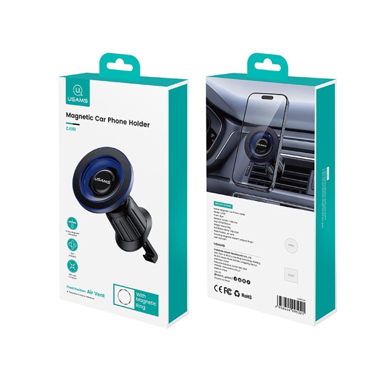 USAMS ZJ081 Magnetic Car Air Vent Phone Holder - Blue