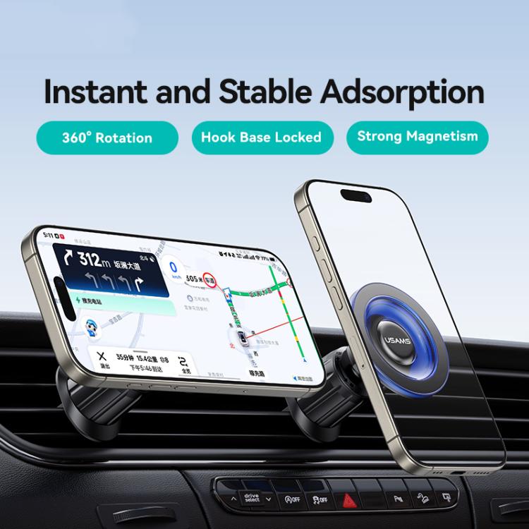 USAMS ZJ081 Magnetic Car Air Vent Phone Holder - Blue