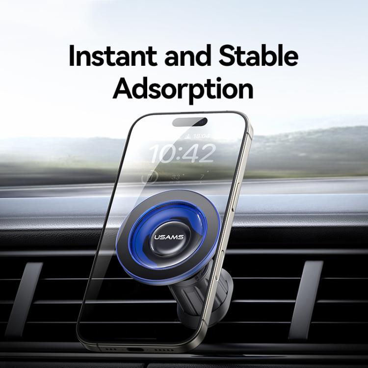 USAMS ZJ081 Magnetic Car Air Vent Phone Holder - Blue