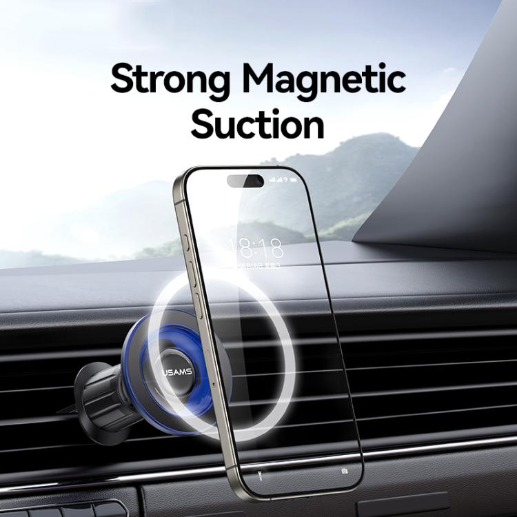 USAMS ZJ081 Magnetic Car Air Vent Phone Holder - Blue