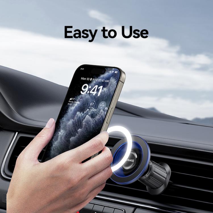 USAMS ZJ081 Magnetic Car Air Vent Phone Holder - Blue