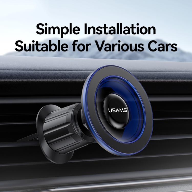 USAMS ZJ081 Magnetic Car Air Vent Phone Holder - Blue