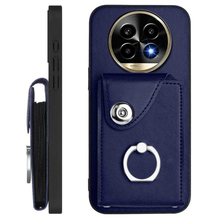 For Realme 13 Pro / 13 Pro+ 5G Organ Card Bag Ring Holder Phone Case with Long Lanyard