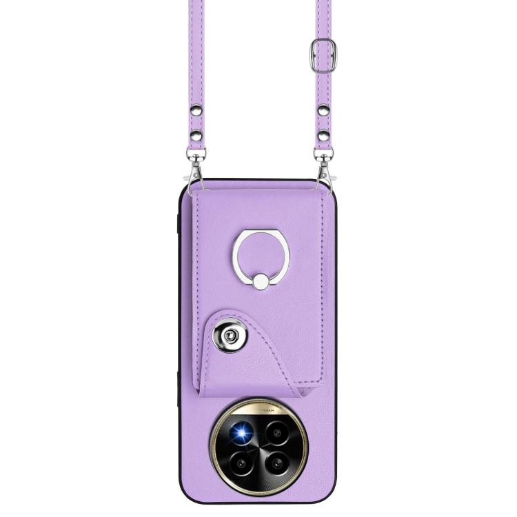 For Realme 13 Pro / 13 Pro+ 5G Organ Card Bag Ring Holder Phone Case with Long Lanyard