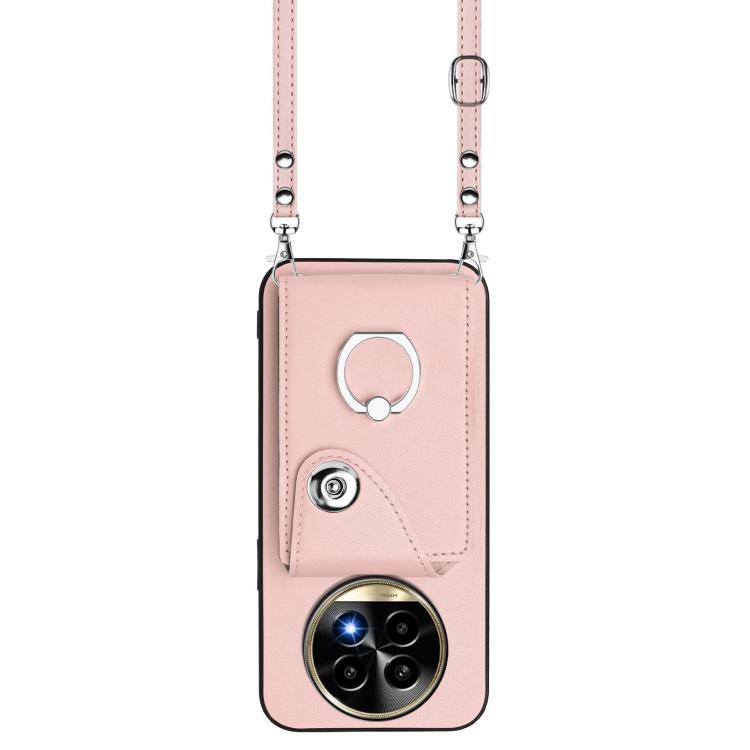For Realme 13 Pro / 13 Pro+ 5G Organ Card Bag Ring Holder Phone Case with Long Lanyard