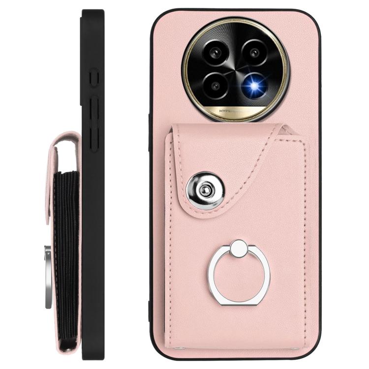 For Realme 13 Pro / 13 Pro+ 5G Organ Card Bag Ring Holder Phone Case with Long Lanyard
