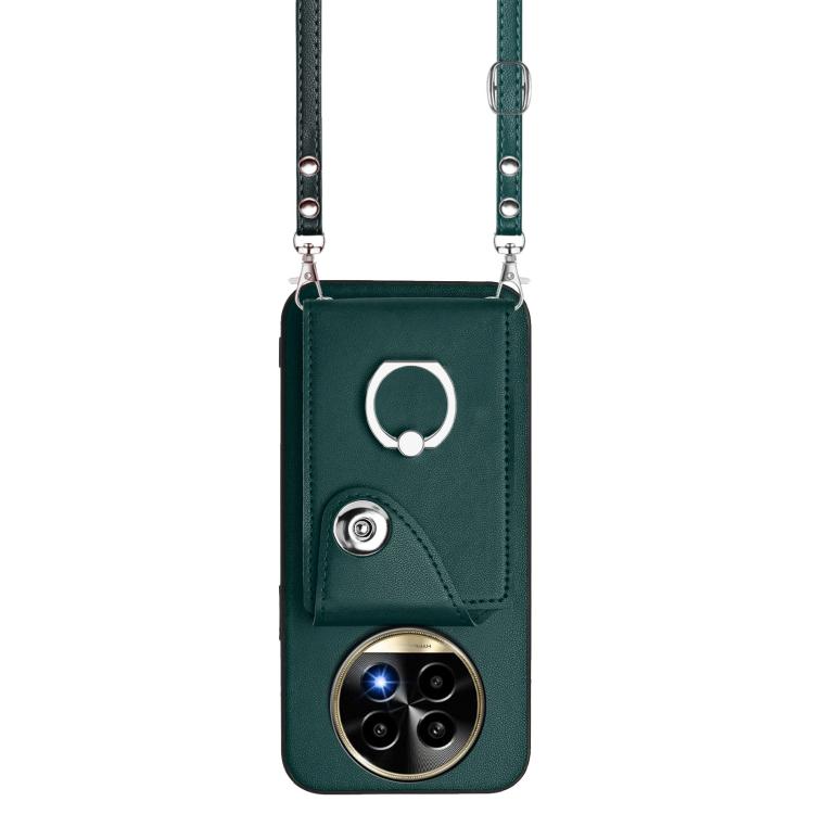 For Realme 13 Pro / 13 Pro+ 5G Organ Card Bag Ring Holder Phone Case with Long Lanyard