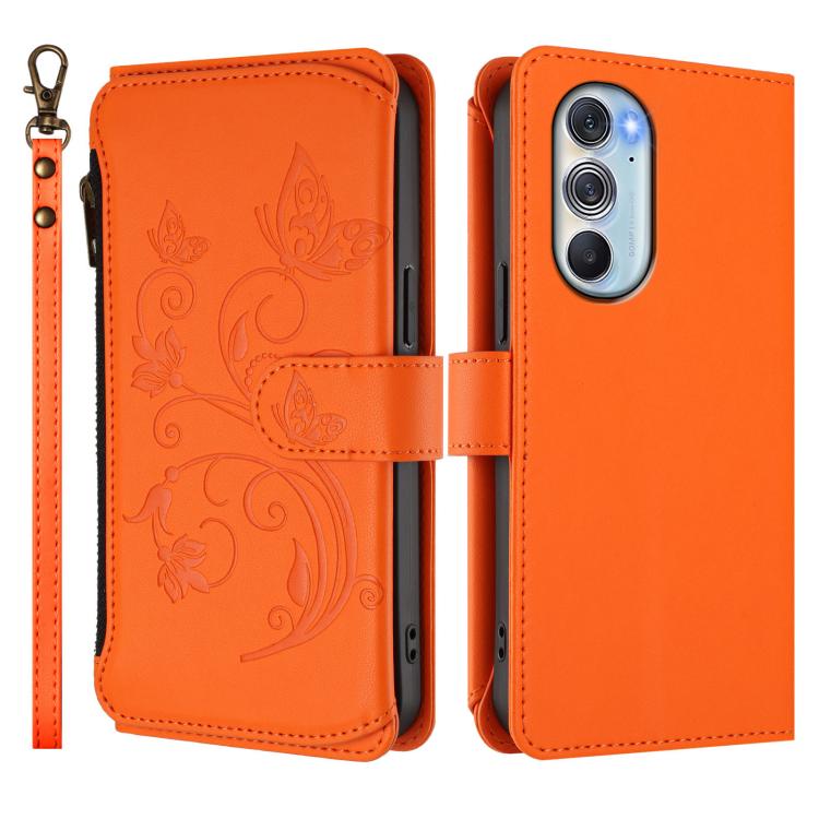 For Motorola Edge X30 5G / S30 Pro Butterfly Love Flower Multi-card Zipper Wallet Leather Phone Case
