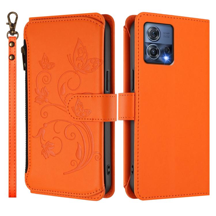 For Motorola Moto S30 Pro Butterfly Love Flower Multi-card Zipper Wallet Leather Phone Case