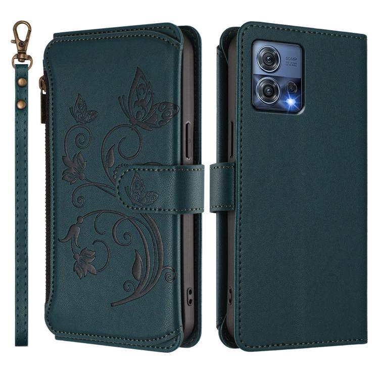For Motorola Moto S30 Pro Butterfly Love Flower Multi-card Zipper Wallet Leather Phone Case