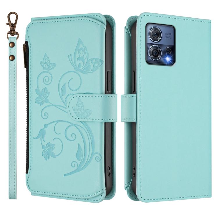 For Motorola Moto S30 Pro Butterfly Love Flower Multi-card Zipper Wallet Leather Phone Case