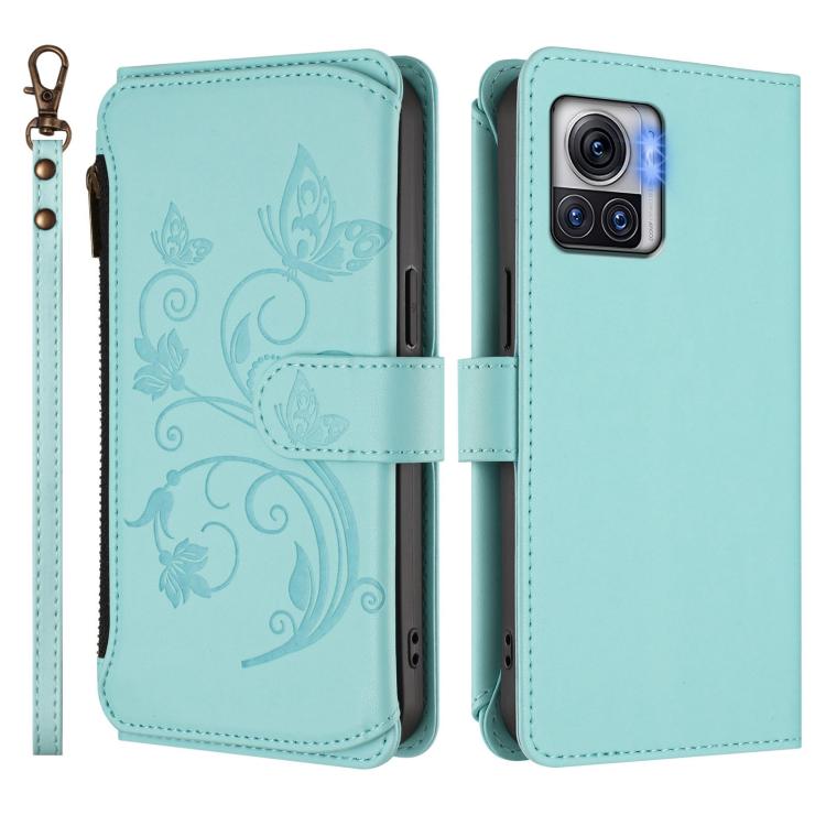 For Motorola Moto X30 Pro 5G Butterfly Love Flower Multi-card Zipper Wallet Leather Phone Case