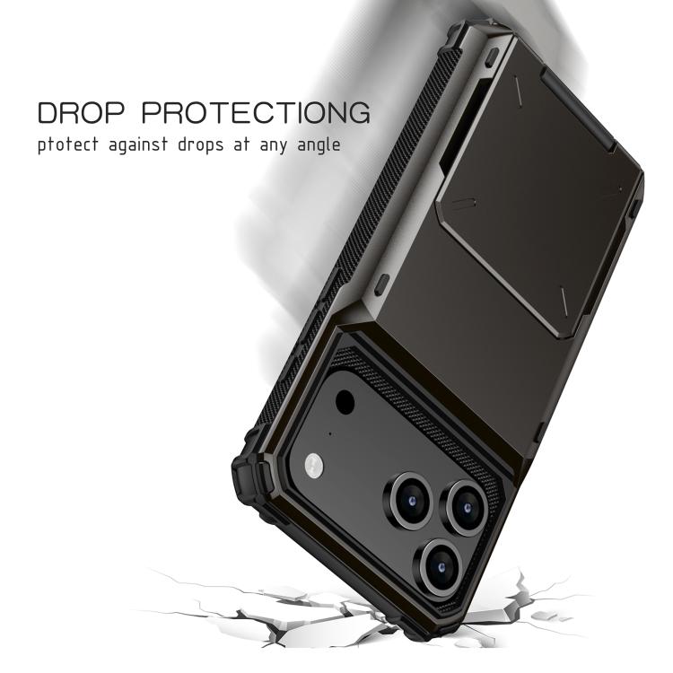For iPhone 17 Pro Scratch-Resistant Shockproof Heavy Duty Rugged Armor Phone Case