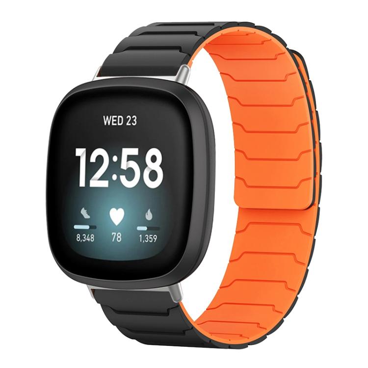 For Fitbit Versa 4 / 3 / Sense 2 / Sense xDfind Magnetic Silicone Watch Band