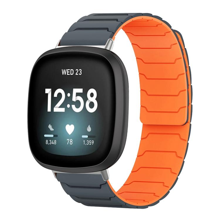 For Fitbit Versa 4 / 3 / Sense 2 / Sense xDfind Magnetic Silicone Watch Band
