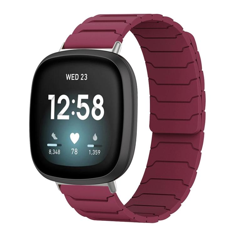 For Fitbit Versa 4 / 3 / Sense 2 / Sense xDfind Magnetic Silicone Watch Band