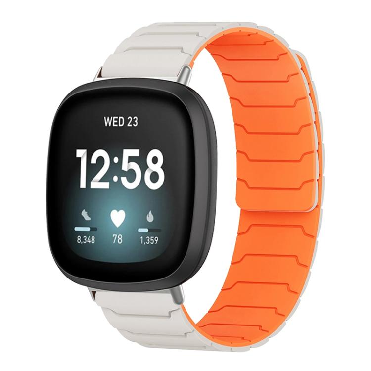 For Fitbit Versa 4 / 3 / Sense 2 / Sense xDfind Magnetic Silicone Watch Band